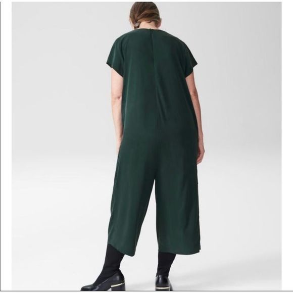 Universal Standard Kia Cupro Jumpsuit Lagenlook Slouch Green Size 14-16 - Picture 3 of 12